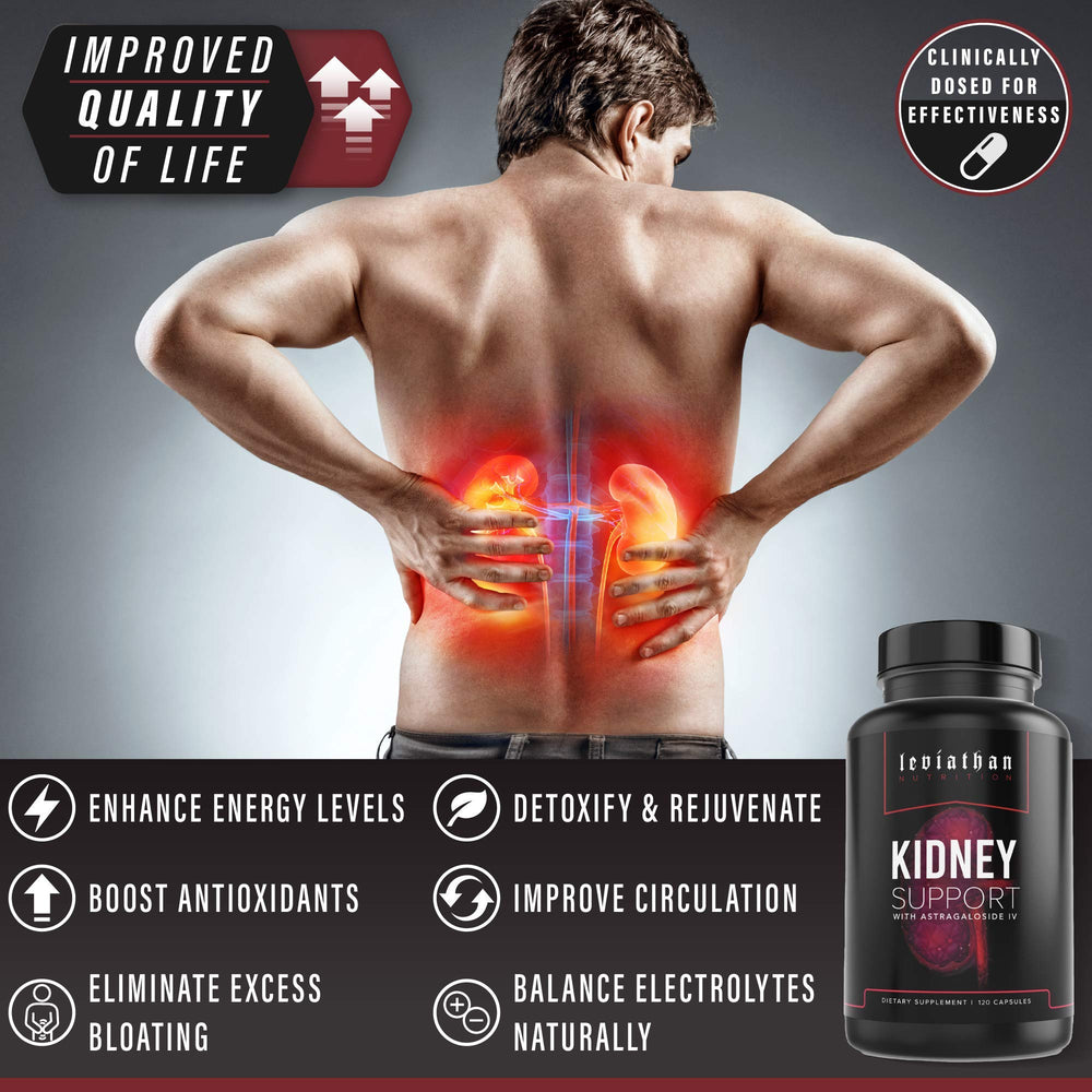Leviathan Nutrition Super Kidney Cleanse gallbladder focus image implies potential health support for urinary system