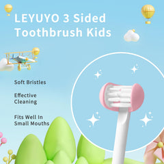 LEYUYO Kids Toothbrush ergonomic short handle for kids