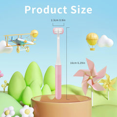 LEYUYO 3-Sided Toothbrush for Kids full product view
