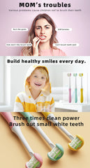 LEYUYO Kids Toothbrush in use during brushing