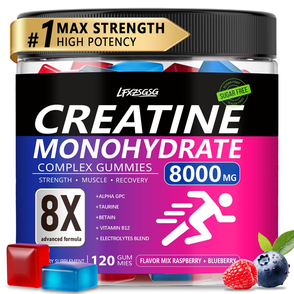 Bottle of LFXZSGSG Creatine Gummies 8000mg – 120 gummies