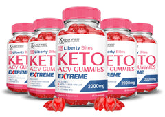 Liberty Bites Keto ACV Gummies Extreme 2000mg – 5 Pack, front view