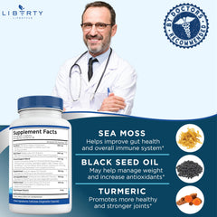 Sea Moss with Bladderwrack, Burdock and Turmeric capsules