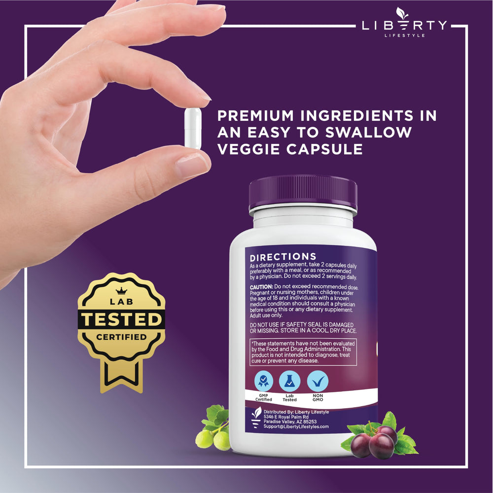 Liberty Lifestyle Polyphenol supplement packaging and branding