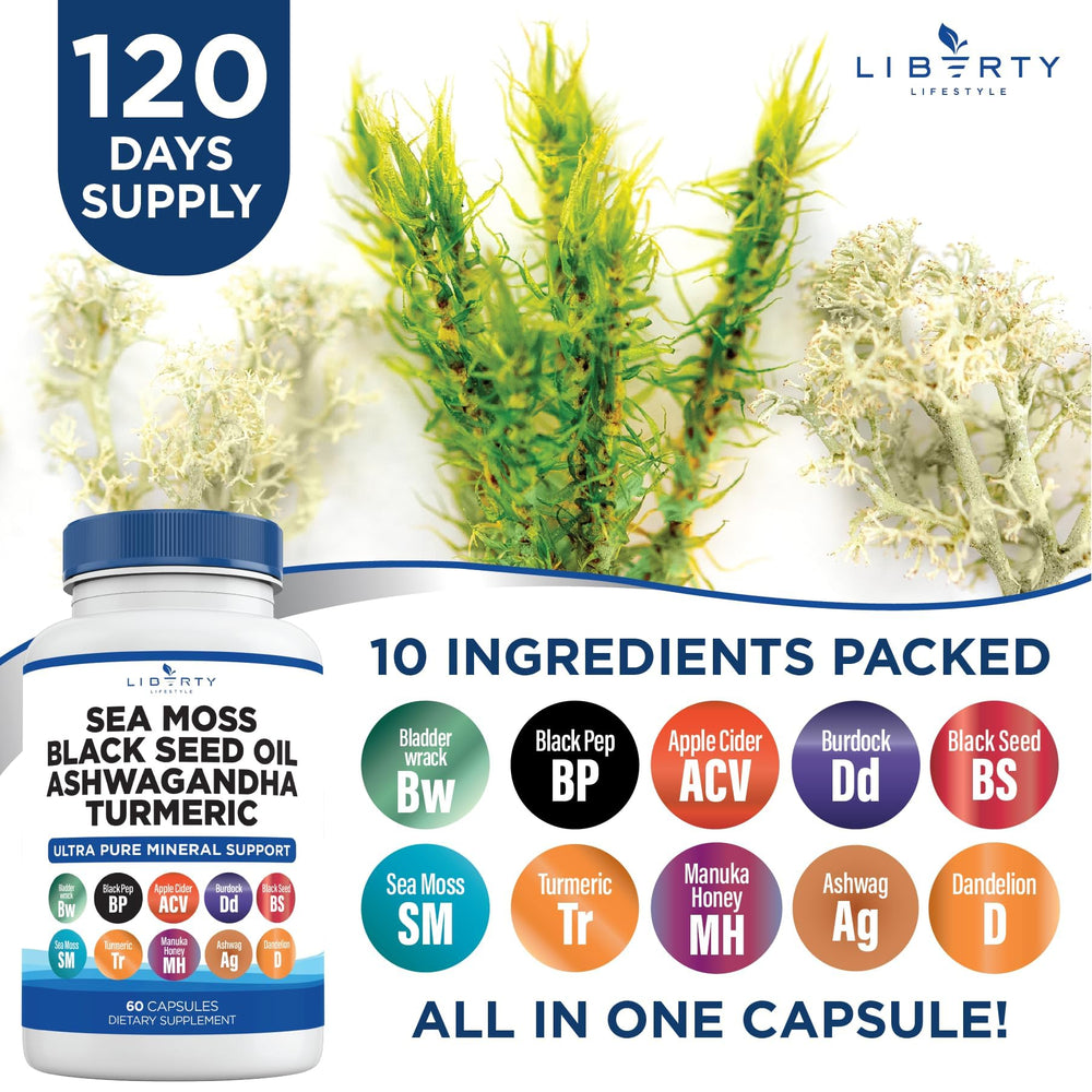 Gluten-free Sea Moss supplement ingredients