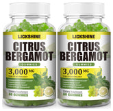 Lickshine 2-pack 3000mg Citrus Bergamot Gummies bottle and packaging