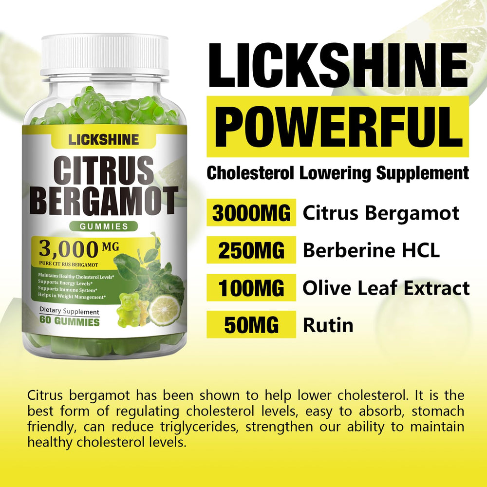 Ingredients collage showing bergamot extract, berberine, olive leaf, and rutin