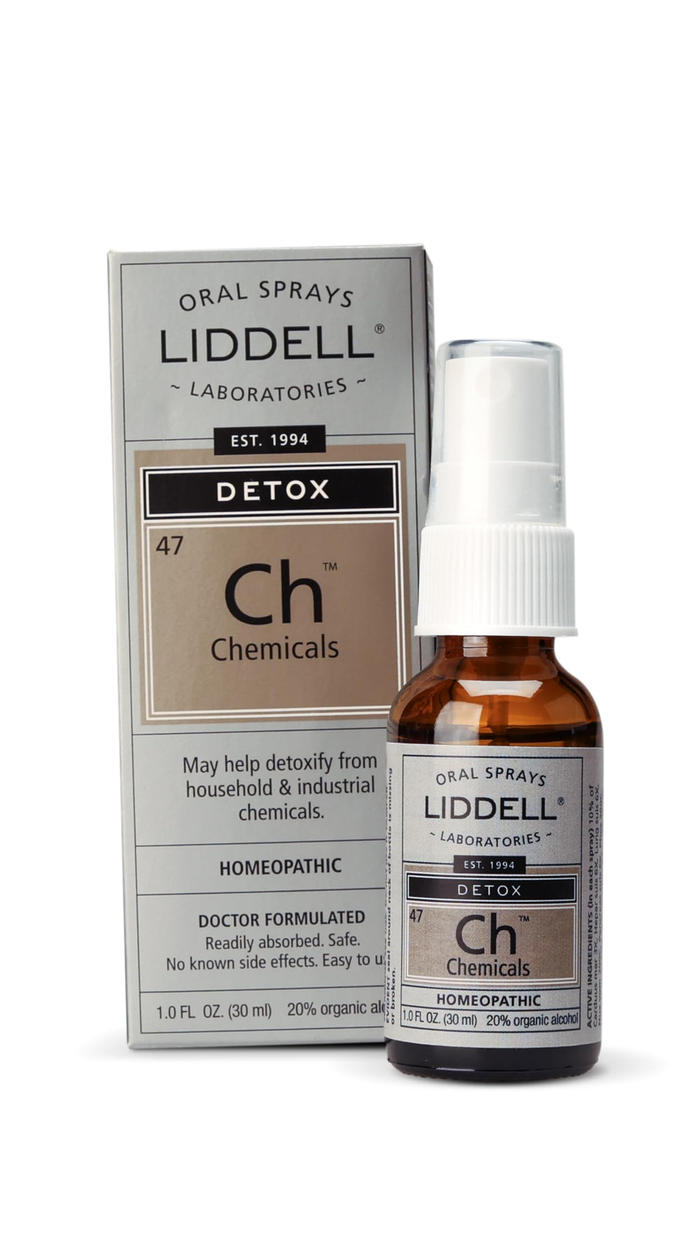 Liddell Homeopathic Detox Spray 1 oz bottle