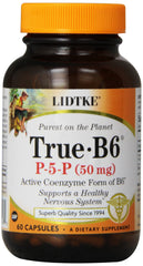 Front view of Lidtke True B6 Capsules bottle