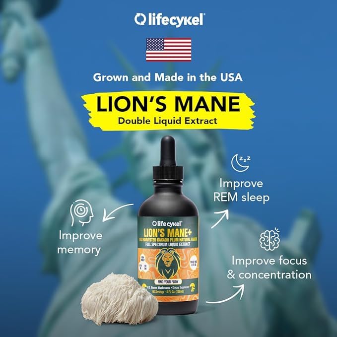 Ethically sourced, wild-harvested Lion's Mane tincture ingredients