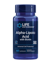 Life Extension Alpha-Lipoic Acid with Biotin bottle label
