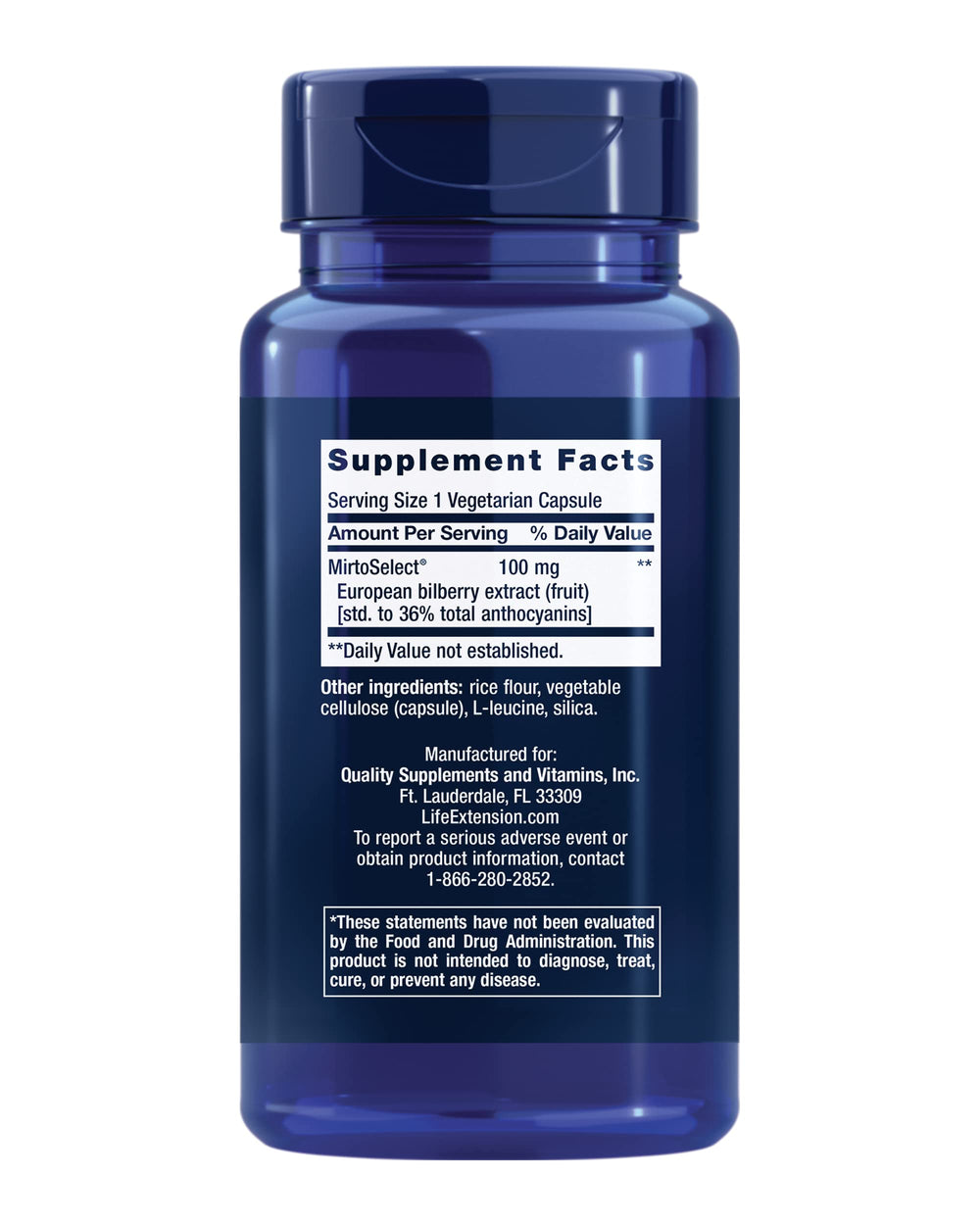 Life Extension European Bilberry Extract capsules