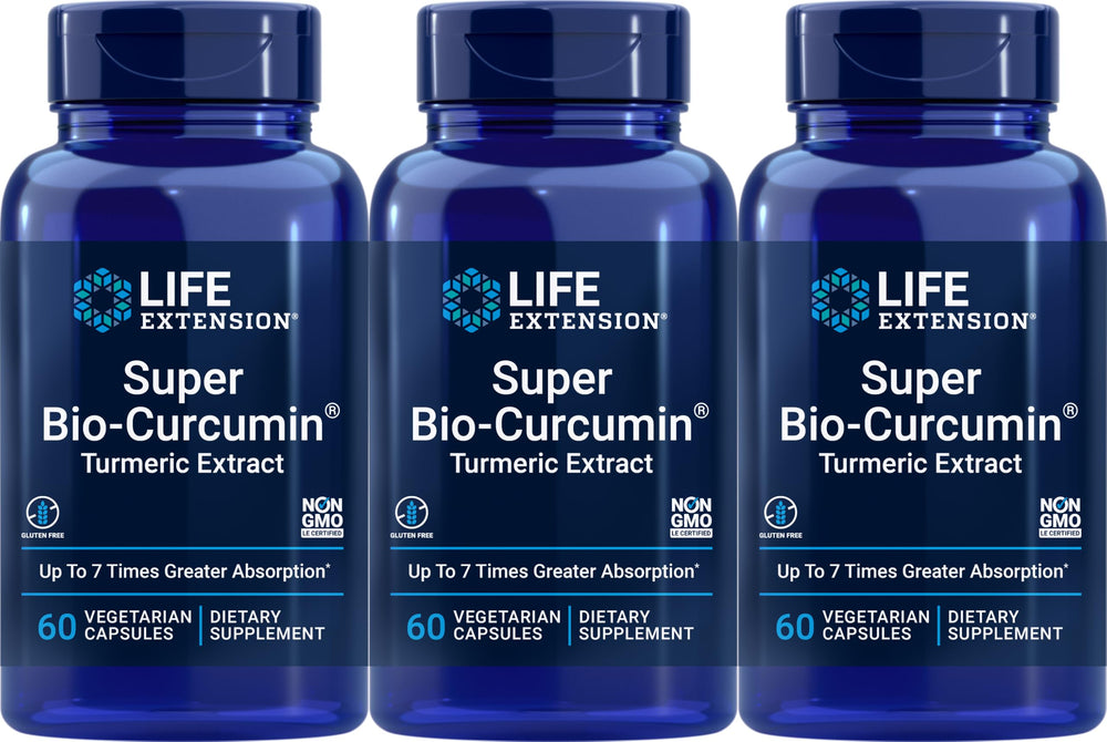 Life Extension Super Bio-Curcumin Turmeric Extract 400 mg bottle and capsules