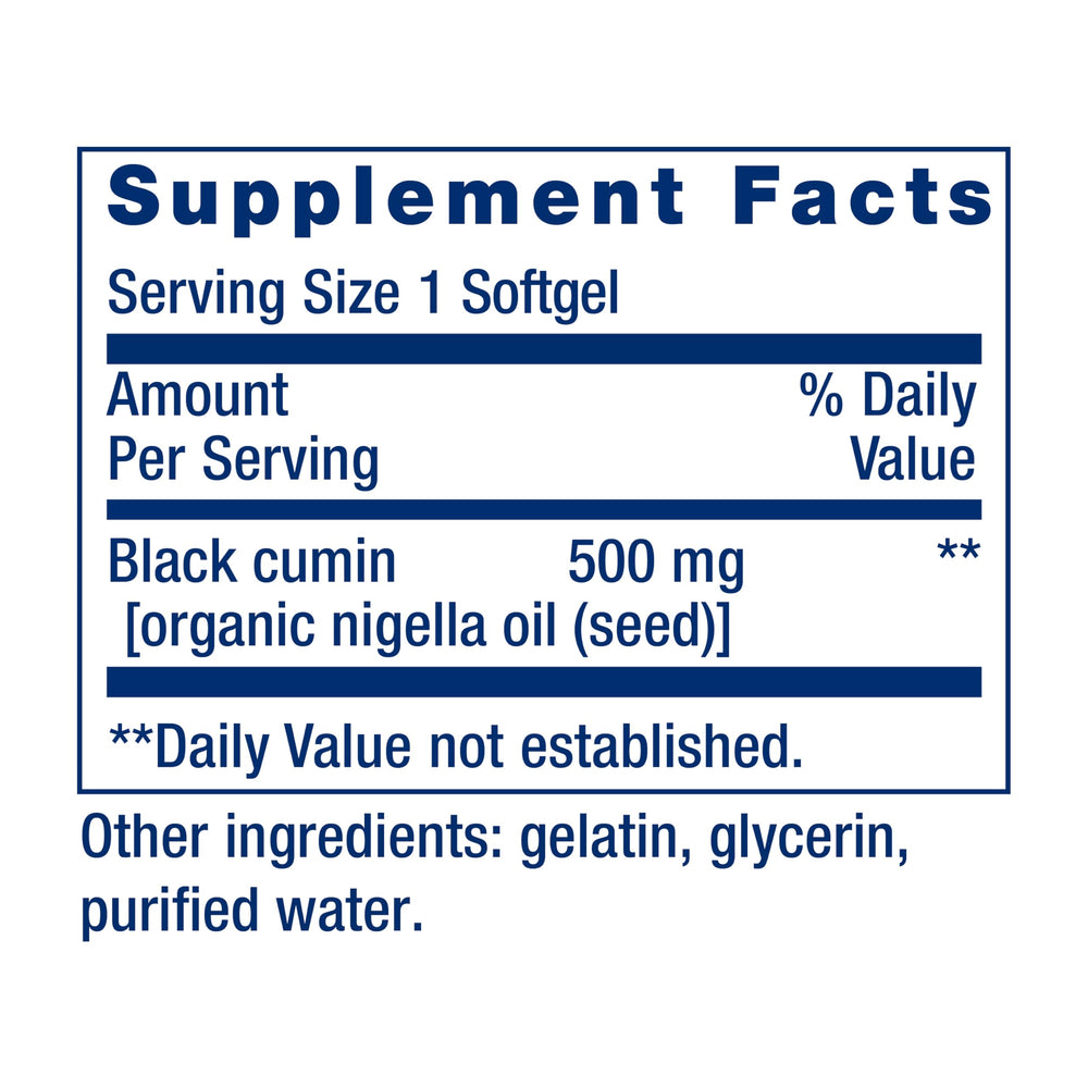 Front of Life Extension Black Cumin Seed Oil bottle