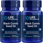 Life Extension Black Cumin Seed Oil 60 Softgels Pack of 2 bottle