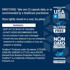 Supplement facts panel close-up