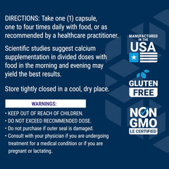 Serving illustration with 200 mg calcium and 100 IU vitamin D3
