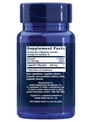 Close-up of Cognizin Citicoline (CDP-Choline) label showing 500 mg