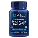 Bottle of Life Extension Decaffeinated Mega Green Tea Extract with label