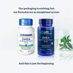 Life Extension DHEA 50 mg bottle back label with details
