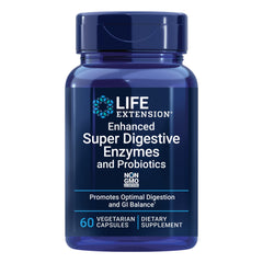 Front view of Life Extension Enhanced Digestive Enzymes & Probiotics bottle