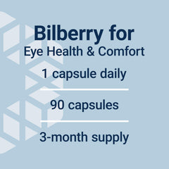 Graphic illustrating eye health from bilberry extract