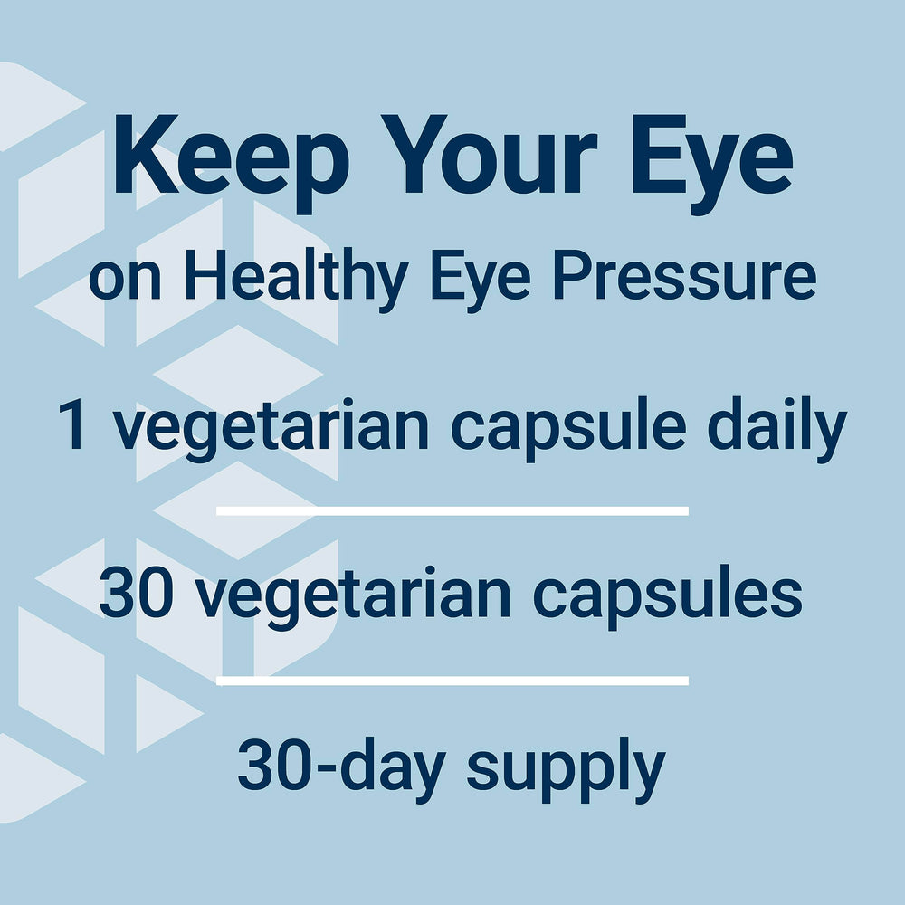 Gluten-free and vegetarian labels on Eye Pressure Support bottle