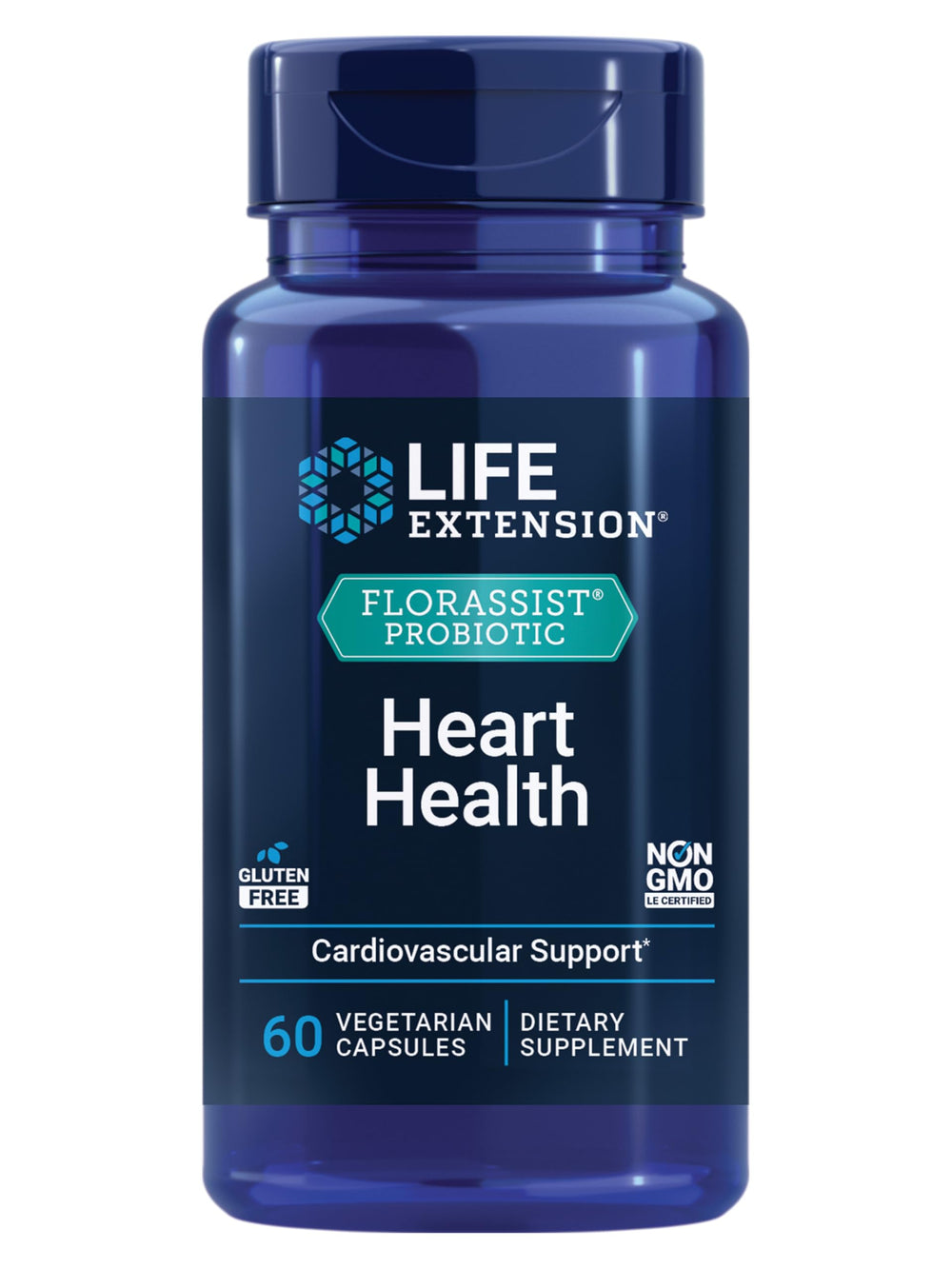 Life Extension FLORASSIST heart health bottle for daily heart support.