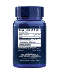 Life Extension HepatoPro label closeup emphasizes non-GMO and gluten-free formulation.