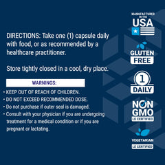 Label highlights B vitamins and L-5-MTHF content