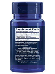 Close-up of Huperzine A capsules in a bottle