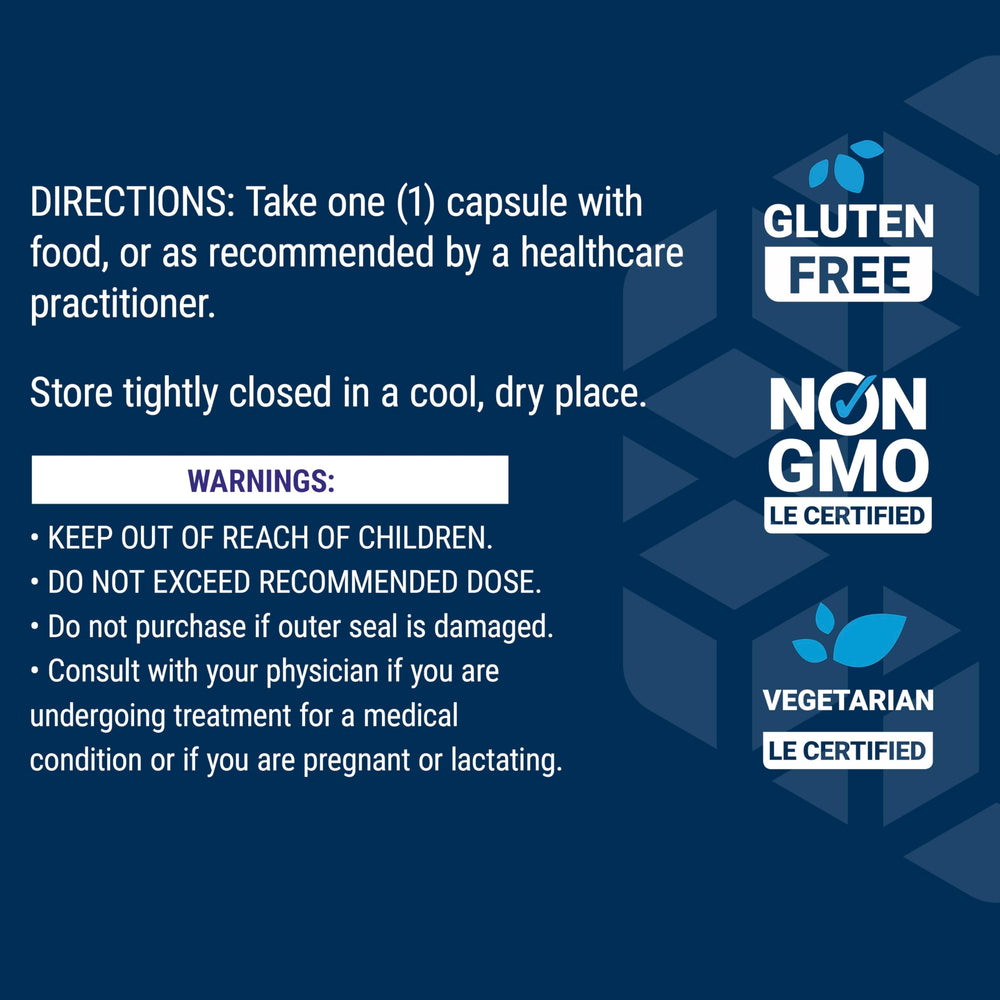 Vegetarian capsule bottle for mood and metabolism support