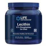 Front view of Life Extension Lecithin 454g jar