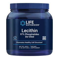 Front view of Life Extension Lecithin 454g jar