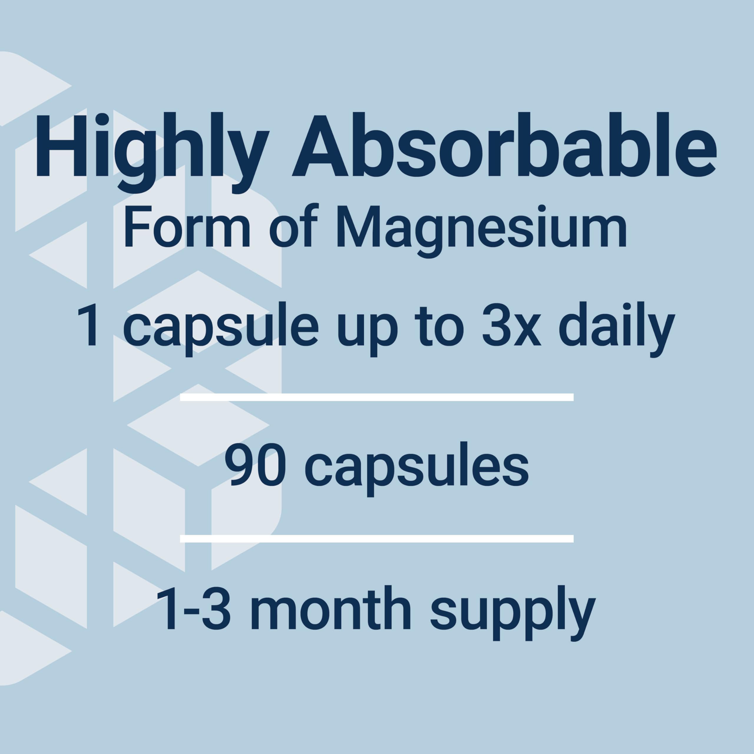 High absorption of elemental magnesium from magnesium glycinate High absorption of elemental magnesium from magnesium glycinate