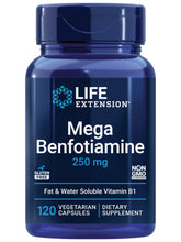 Front view of Life Extension Mega Benfotiamine bottle