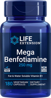 Life Extension Mega Benfotiamine 250 mg bottle label