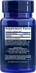 Life Extension Melatonin 6 Hour Timed Release 3 mg - 60 Vegetarian Tablets (Pack of 4) - packaging and bottle view