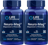 Life Extension Neuro-Mag 150 Vegetarian Capsules Pack of 2 – front view
