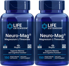 Life Extension Neuro-Mag 150 Vegetarian Capsules Pack of 2 – front view