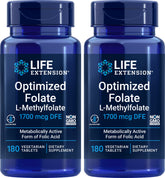 Hero image of Life Extension Optimized Folate Pack of 2 with 180 vegetarian tablets