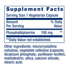 Product label for Life Extension PS Caps