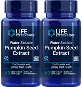 Life Extension Water-Soluble Pumpkin Seed Extract – 60 Vegetarian Capsules per bottle, Pack of 2