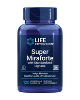 Life Extension Super Miraforte bottle and capsules on white background