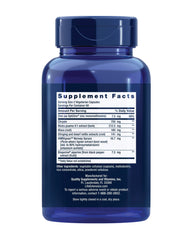 Close-up of the Life Extension Super Miraforte label highlighting testosterone support