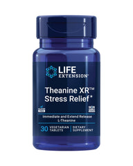 Life Extension Theanine XR Stress Relief bottle on white background