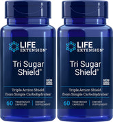 Life Extension Tri Sugar Shield bottle – 60 Vegetarian Capsules, Pack of 2 (front view)