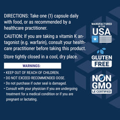 Ingredient list for Life Extension Mega Vitamin K2