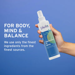 Magnesium oil spray being used as a deodorant