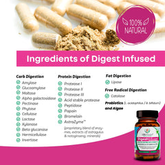 Digestive enzymes ingredients panel
